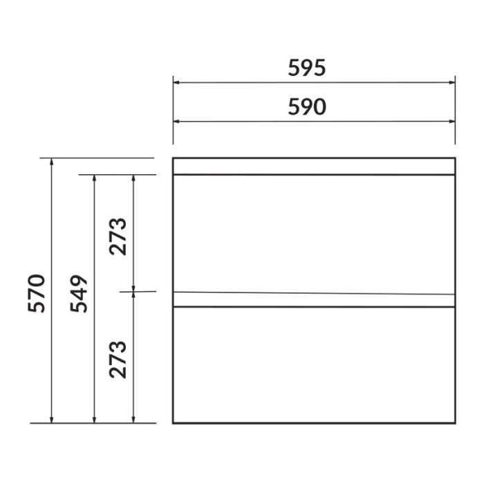 Mobilier suspendat Cersanit, Moduo, pentru lavoar incastrabil, 60 cm, gri [2]