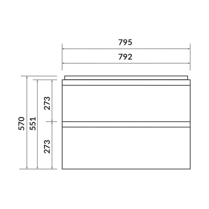 Mobilier suspendat Cersanit, Moduo, pentru lavoar incastrabil, 80 cm, alb [2]