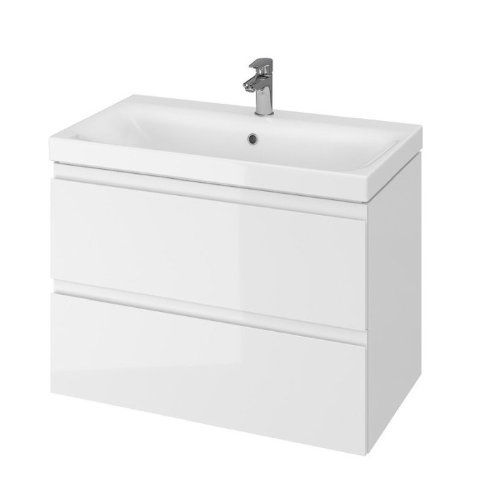 Mobilier suspendat Cersanit, Moduo, pentru lavoar incastrabil, 80 cm, alb [1]