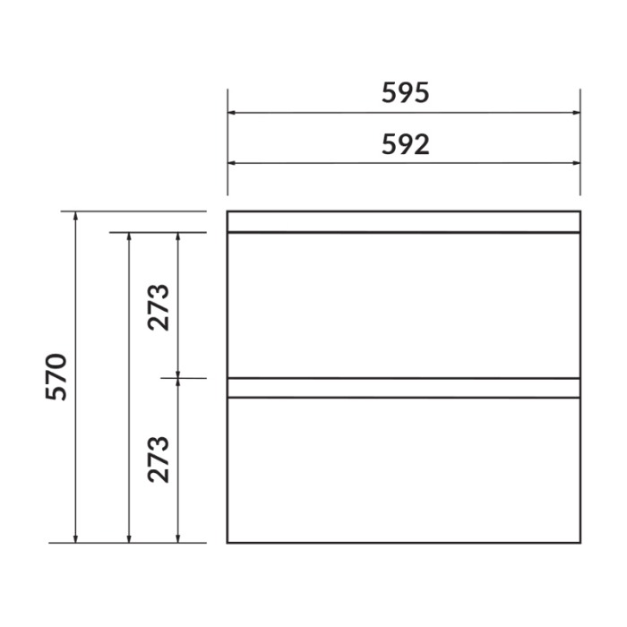 Mobilier suspendat Cersanit, Moduo Slim, pentru lavoar incastrabil, 60 cm, alb [2]