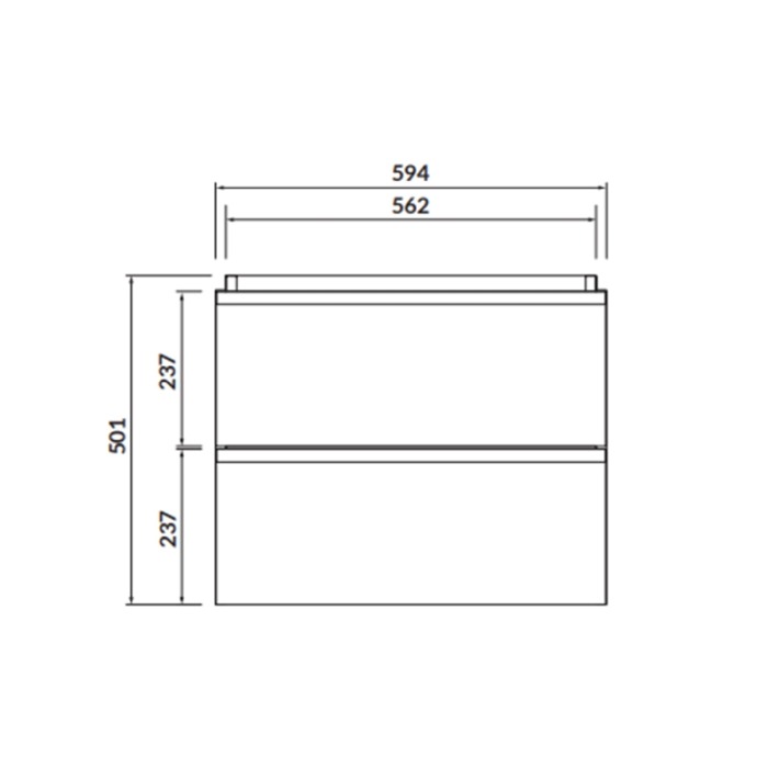 Mobilier suspendat Cersanit, Virgo 60, cu manere negre, pentru lavoar incastrabil, alb [3]
