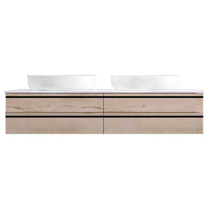 Mobilier suspendat, Kolpasan, Alexis, pentru doua lavoare pe blat 150 cm, Craft Wood [1]