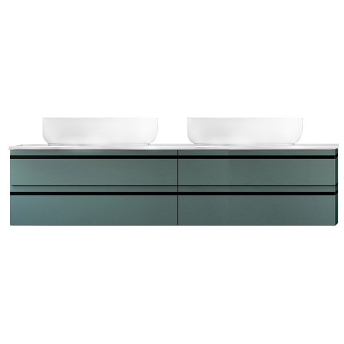 Mobilier suspendat, Kolpasan, Alexis, pentru doua lavoare pe blat 150 cm, Green [1]