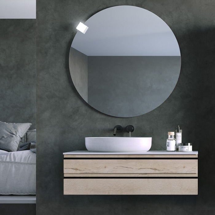 Mobilier suspendat, Kolpasan, Alexis, pentru lavoar pe blat 100 cm, Craft Wood [3]