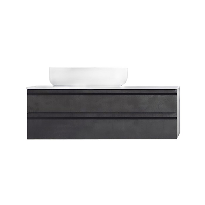 Mobilier suspendat, Kolpasan, Alexis, pentru lavoar pe blat 100 cm, Dark Concrete [1]