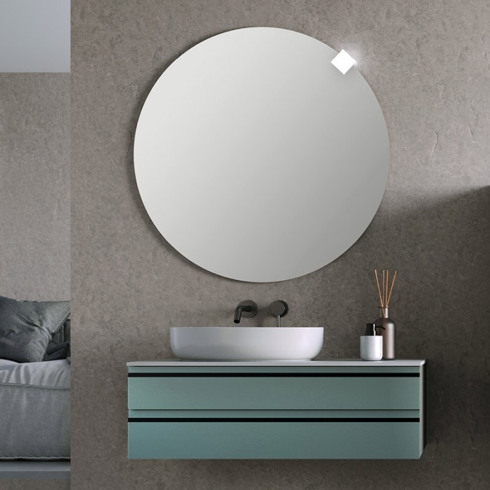 Mobilier suspendat, Kolpasan, Alexis, pentru lavoar pe blat 100 cm, Green [4]