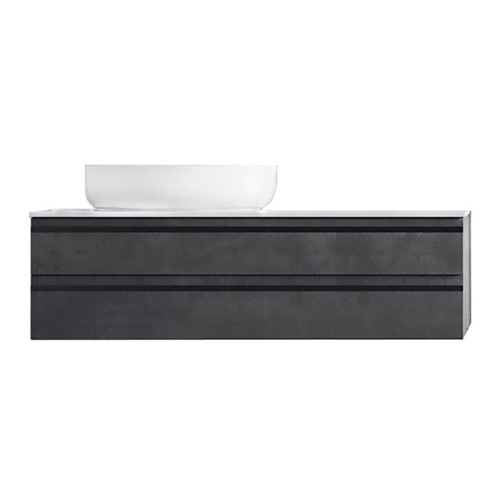 Mobilier suspendat, Kolpasan, Alexis, pentru lavoar pe blat 120 cm, Dark Concrete [1]