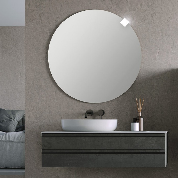 Mobilier suspendat, Kolpasan, Alexis, pentru lavoar pe blat 120 cm, Dark Concrete [4]