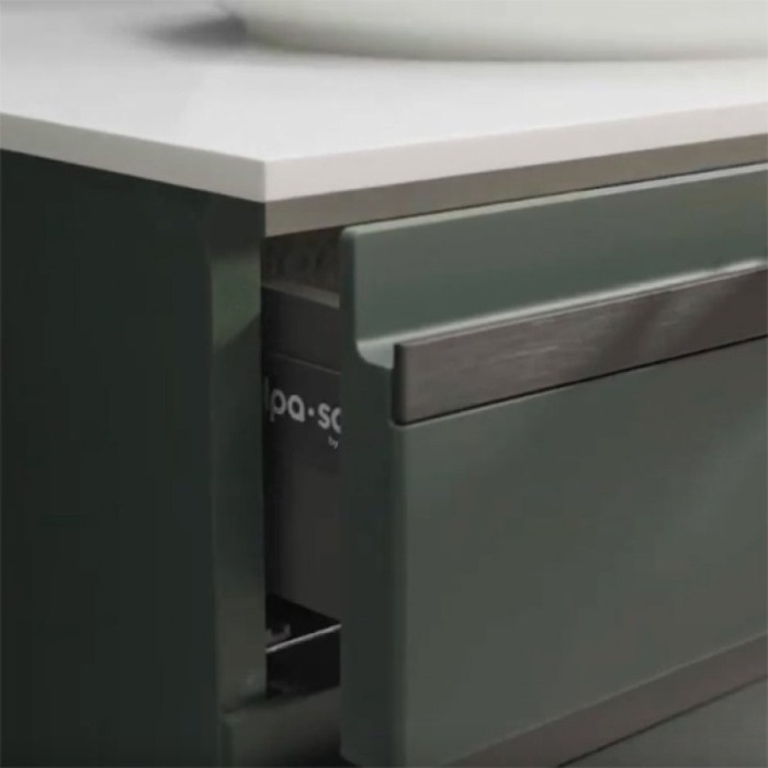 Mobilier suspendat, Kolpasan, Alexis, pentru lavoar pe blat 120 cm, Green [3]
