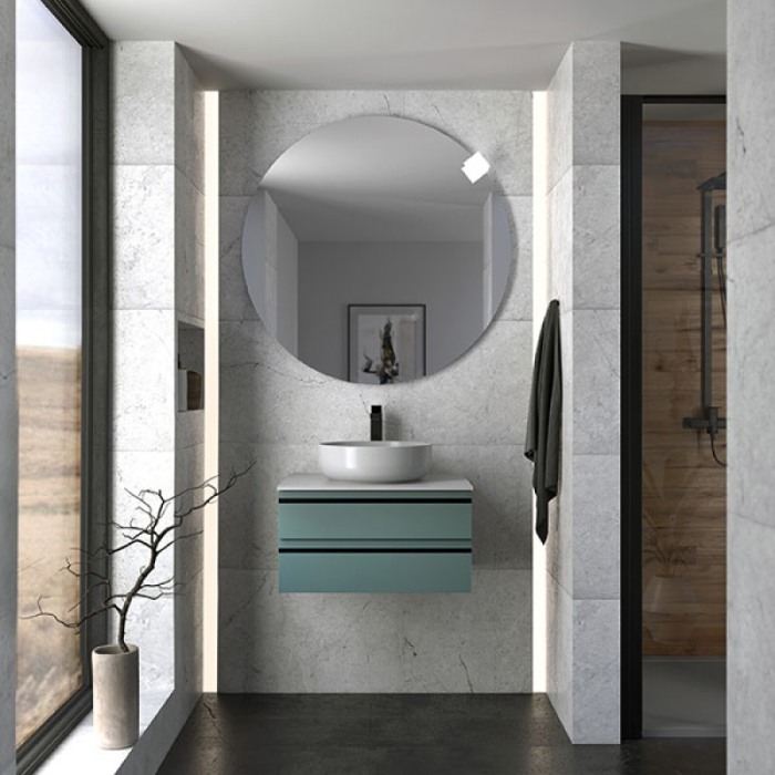 Mobilier suspendat Kolpasan, Alexis, pentru lavoar pe blat, 60 cm, Green [4]