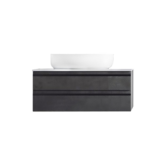 Mobilier suspendat, Kolpasan, Alexis, pentru lavoar pe blat 80 cm, Dark Concrete [1]