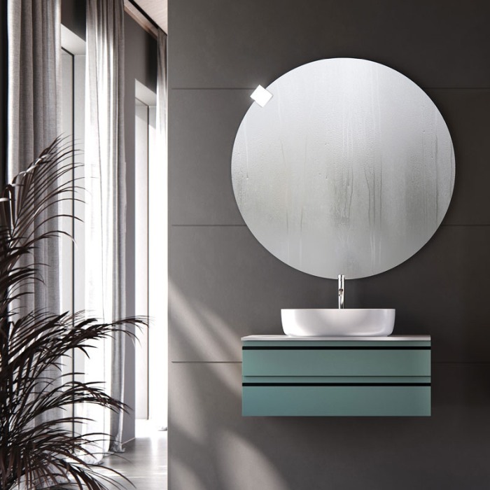 Mobilier suspendat Kolpasan, Alexis, pentru lavoar pe blat, 80 cm, Green [4]