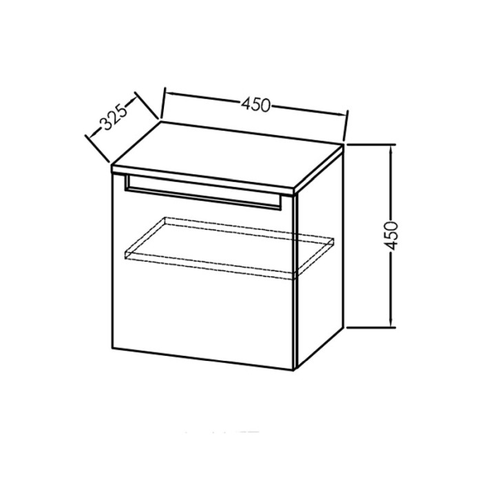 Mobilier suspendat, Kolpasan, Vittoria, cu 1 usa, beige mat [2]