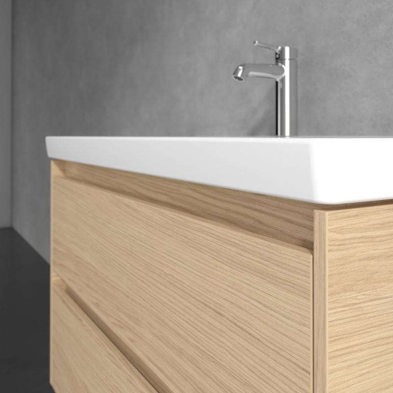 Mobilier suspendat lavoar Villeroy & Boch Skyla 100 cm, 2 sertare Soft Close, Nordic Oak [5]