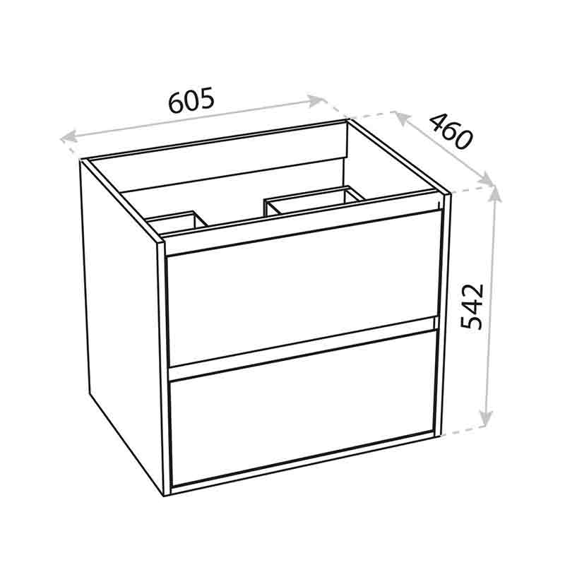 Mobilier suspendat pentru lavoar, Spectrum, Manitoba, 60 cm, alb [3]
