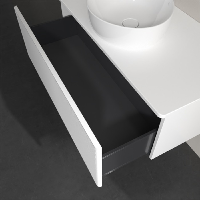 Mobilier suspendat pentru lavoar, Villeroy & Boch, Antao, 100 cm, cu 1 sertar, alb mat [5]