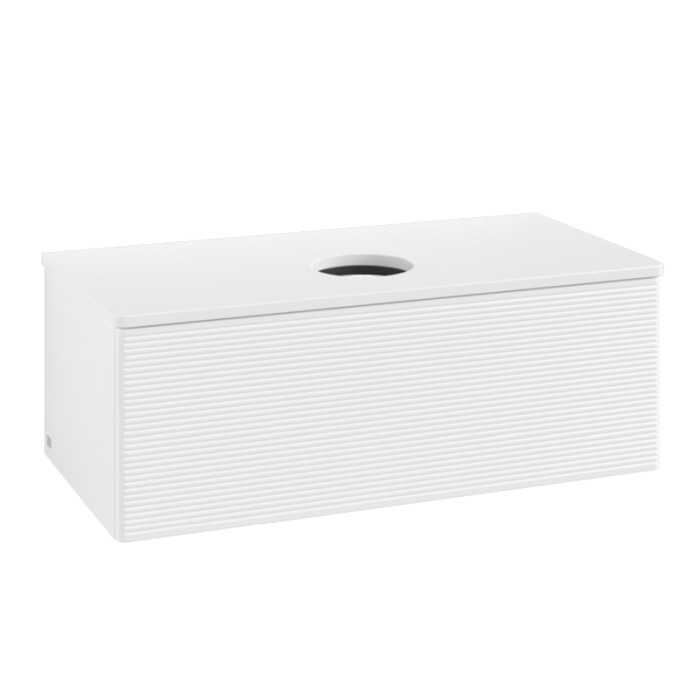 Mobilier suspendat pentru lavoar, Villeroy & Boch, Antao, 100 cm, cu 1 sertar, alb mat [1]