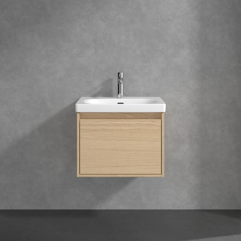 Mobilier suspendat pentru lavoar Villeroy & Boch Skyla 60 cm, 1 sertar Soft Close, nordic oak [3]