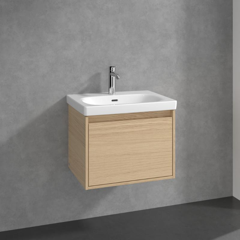 Mobilier suspendat pentru lavoar Villeroy & Boch Skyla 60 cm, 1 sertar Soft Close, nordic oak [2]
