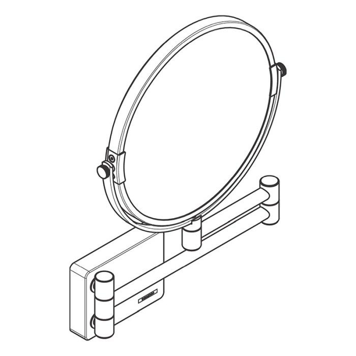 Oglinda cosmetica, Hansgrohe, AddStoris, negru mat [3]