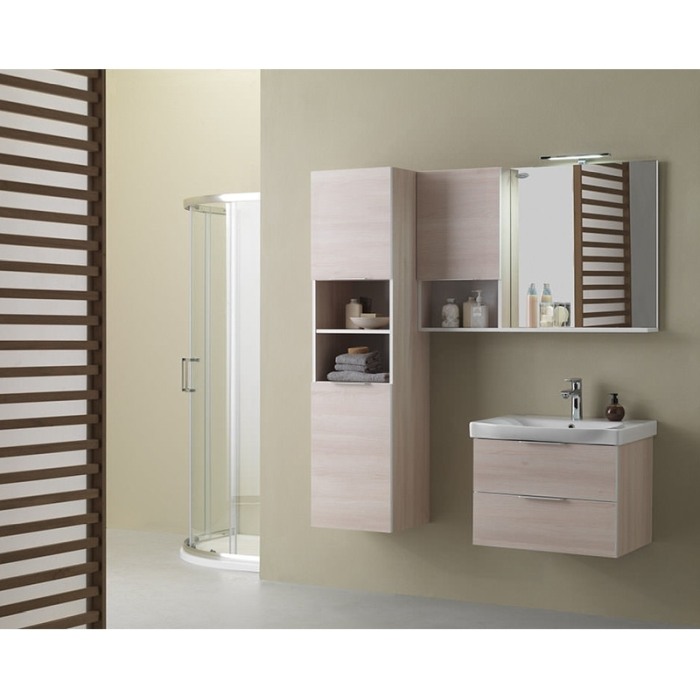 Oglinda cu polita Kolpasan, pentru mobilier Lana 65 cm, lemn deschis [5]