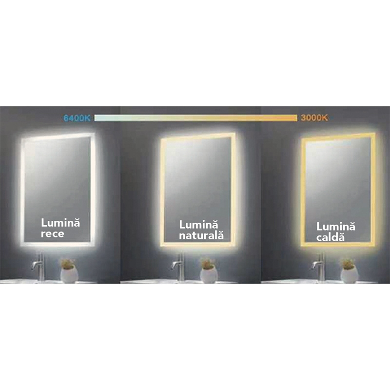  Oglinda Fluminia, Ando 120, dreptunghiulara, cu iluminare LED [7]