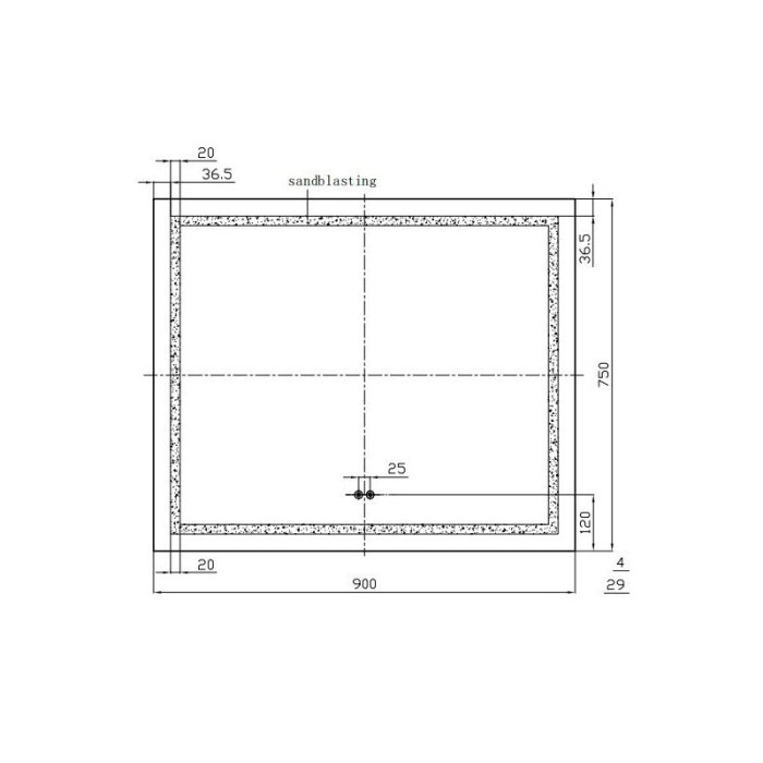 Oglinda Fluminia, Ando 90, dreptunghiulara, cu LED, 3 culori, dezaburire, 90 cm [2]