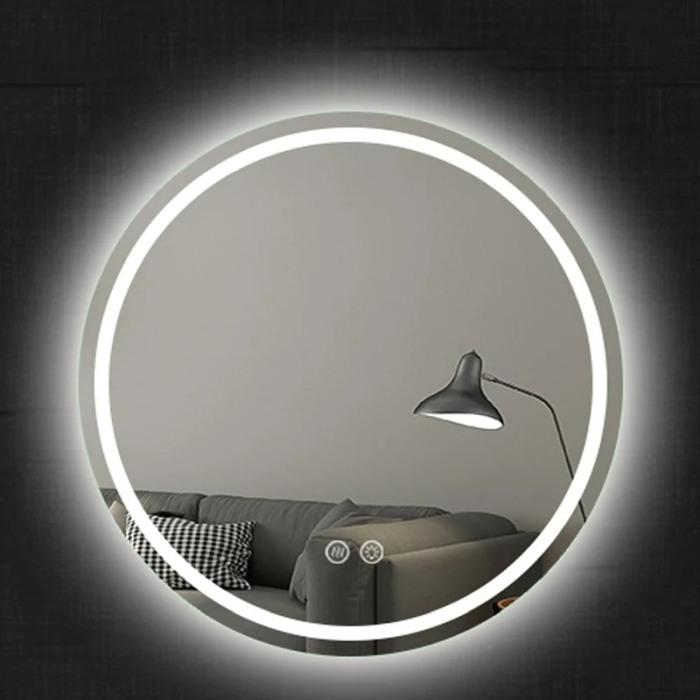 Oglinda Fluminia, Ando R90, rotunda, iluminare LED, 3 culori, dezaburire [1]