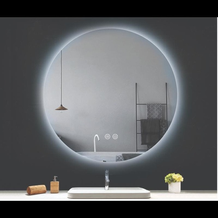 Oglindă Fluminia, Calatrava Ambient 90, rotundă, cu iluminare LED, 3 culori, dezaburire [4]