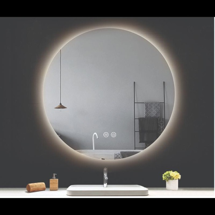 Oglindă Fluminia, Calatrava Ambient 90, rotundă, cu iluminare LED, 3 culori, dezaburire [2]