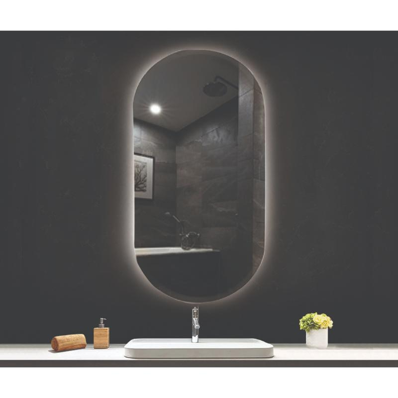 Oglindă, Fluminia, Dali Ambient 60, ovală, cu iluminare LED, 3 culori, dezaburire [2]