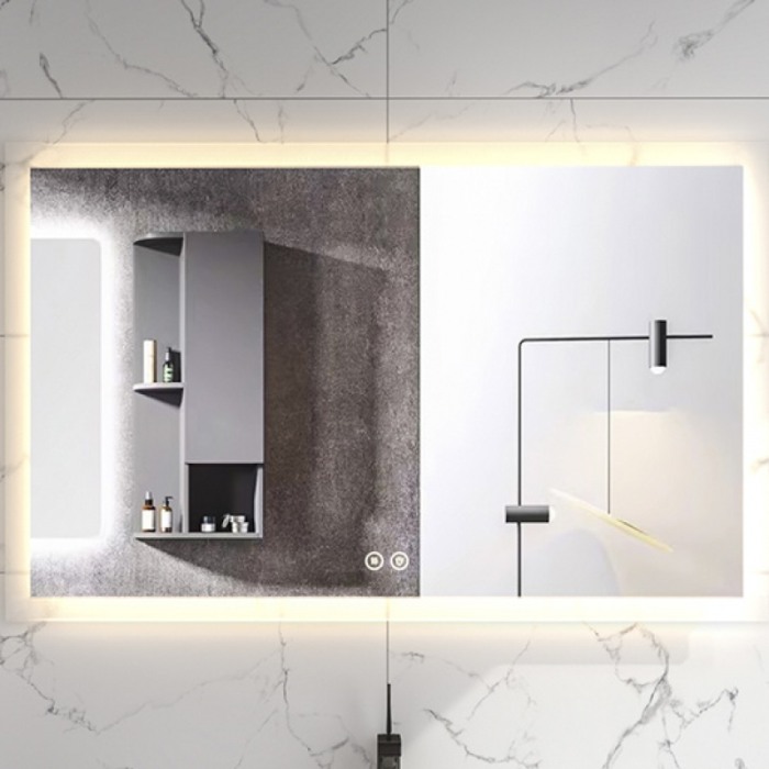 Oglinda Fluminia, Miro 120, dreptunghiulara, cu LED, 3 culori, dezaburire, 120 cm [1]