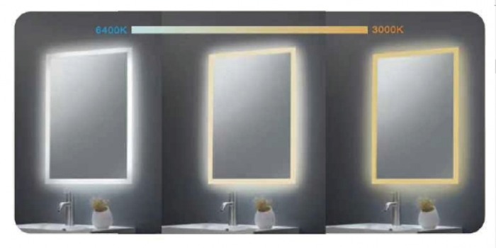 Oglinda Fluminia, Miro 120, dreptunghiulara, cu LED, 3 culori, dezaburire, 120 cm [4]