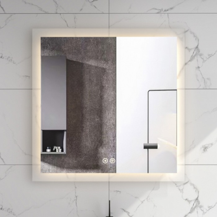 Oglinda Fluminia, Miro 75, dreptunghiulara, cu LED, 2 culori, dezaburire, 75 cm [1]