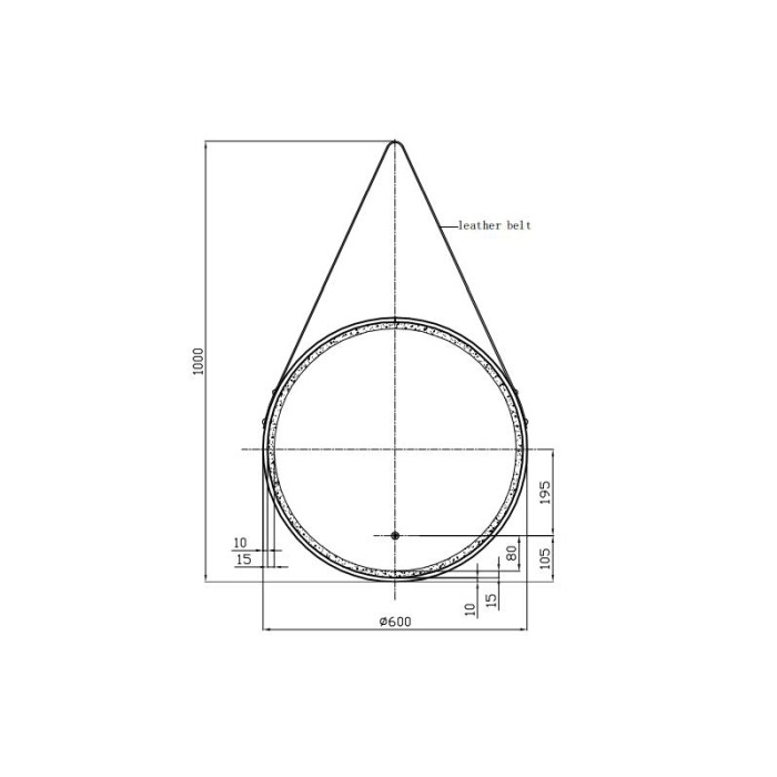 Oglinda Fluminia, Mona New, rotunda, 60 cm, iluminare LED [2]