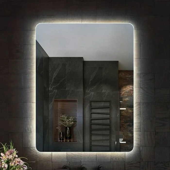Oglindă Fluminia, Verona-60, dreptunghiulară, 60 x 80 cm, cu LED, 3 culori, dezaburire [1]