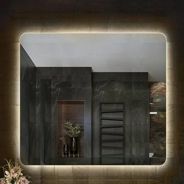 Oglindă Fluminia, Verona-80, pătrată, 80 x 80 cm, cu LED Ambiental Light, 3 culori, dezaburire [4]