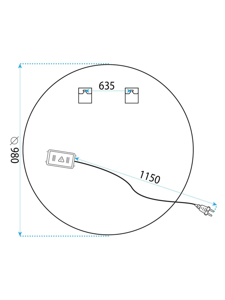 Oglindă LED 100cm BAS [11]