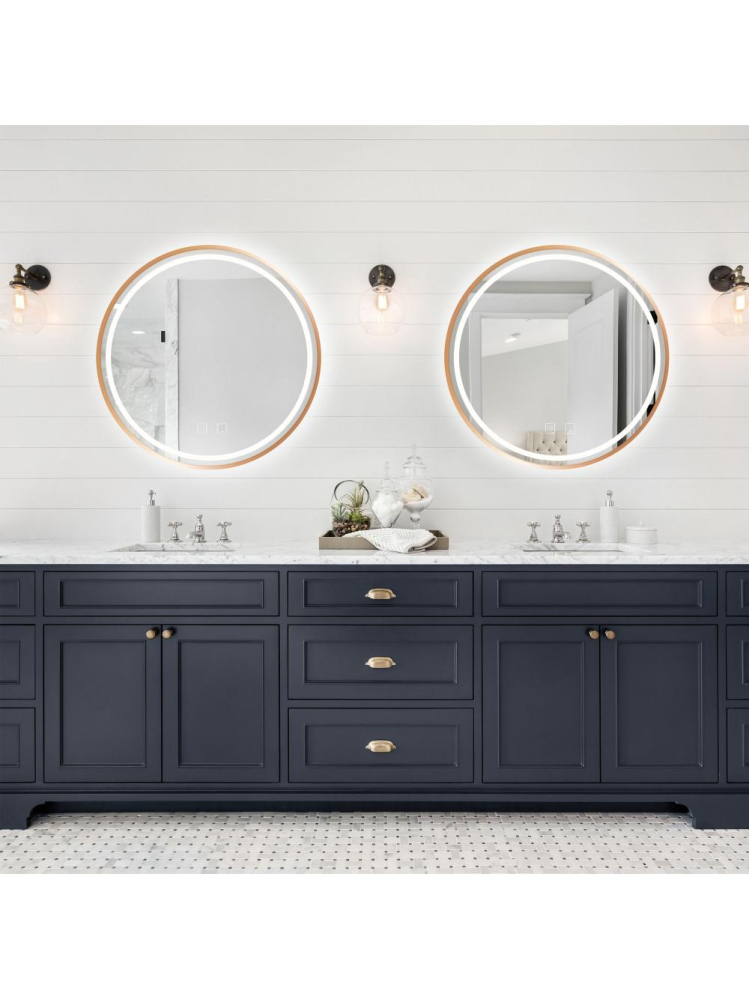 Oglindă LED 100cm MMJ cupru periat [8]