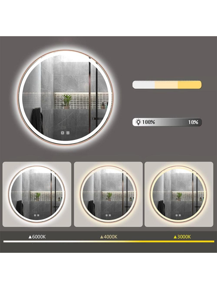 Oglindă LED 100cm MMJ cupru periat [6]