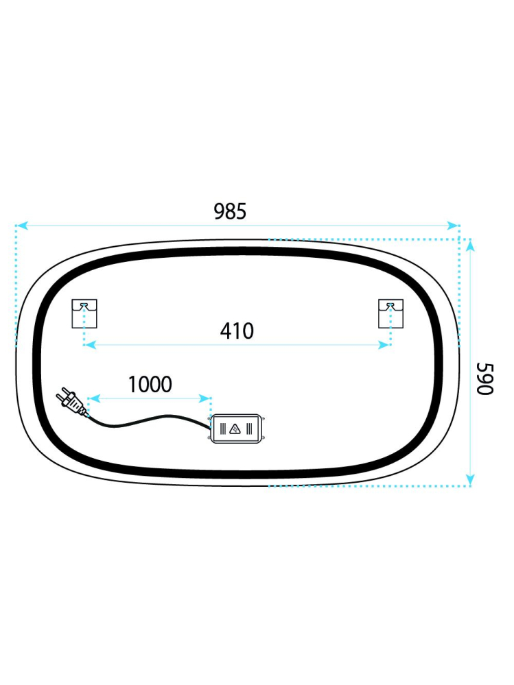 Oglindă LED 100x60cm TOP-4 [11]