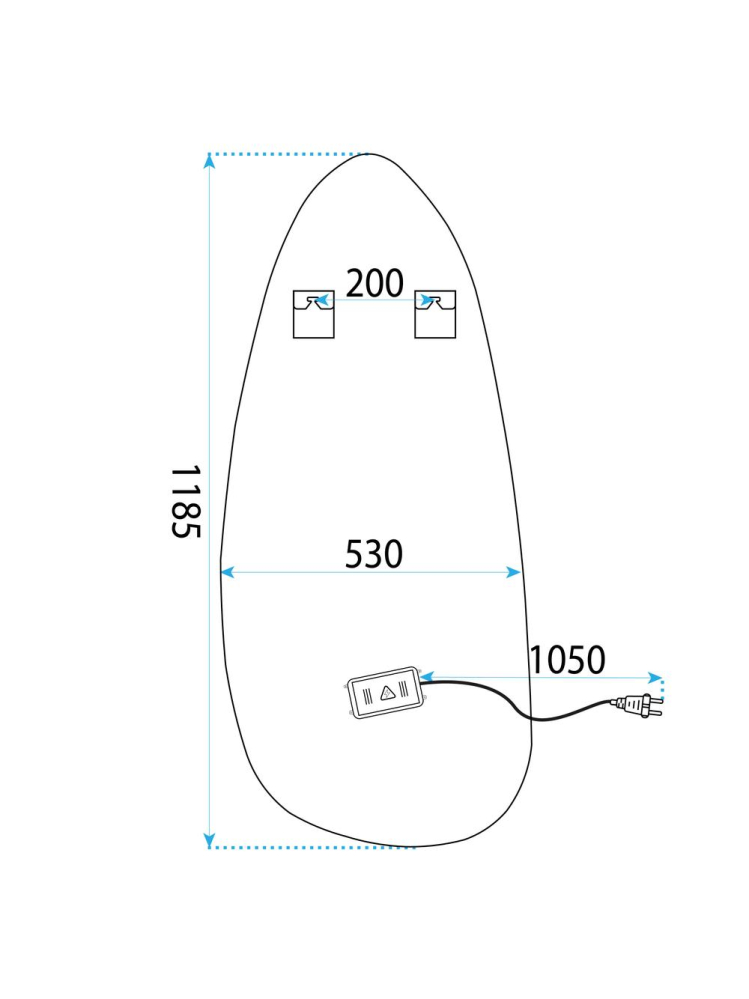 Oglindă LED 120x55cm YH-3359 [5]