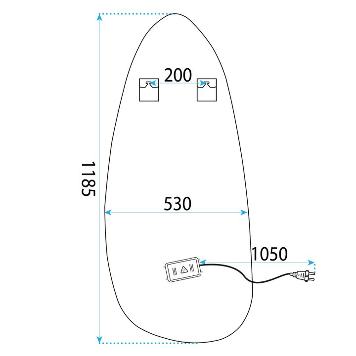 Oglindă LED 120x55cm YH-3359 [5]