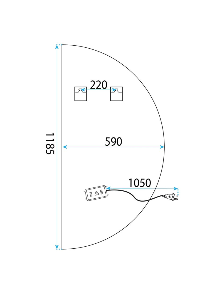Oglindă LED 120x60 YH-3360 [3]