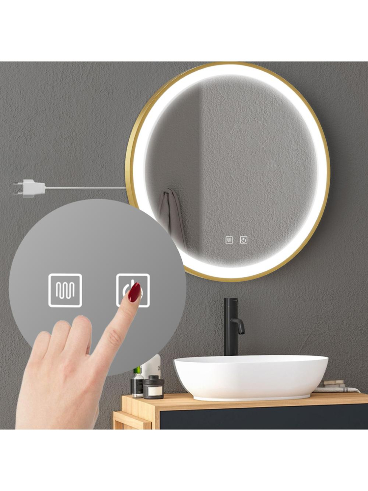 Oglindă LED 50cm MMJ auriu [3]