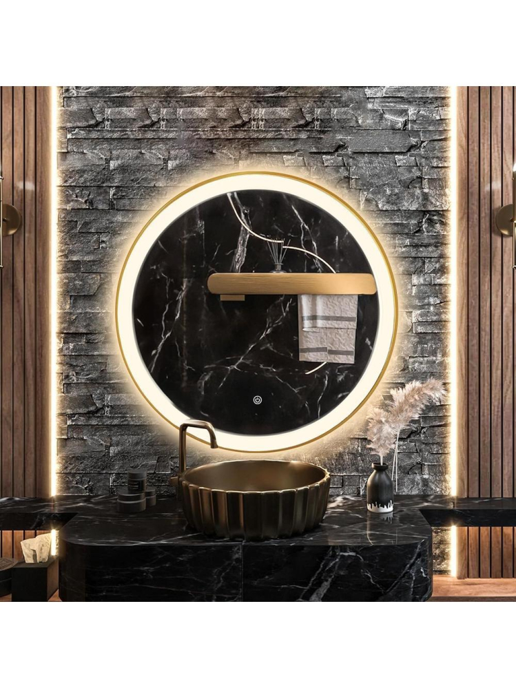 Oglindă LED 50cm MMJ auriu [2]