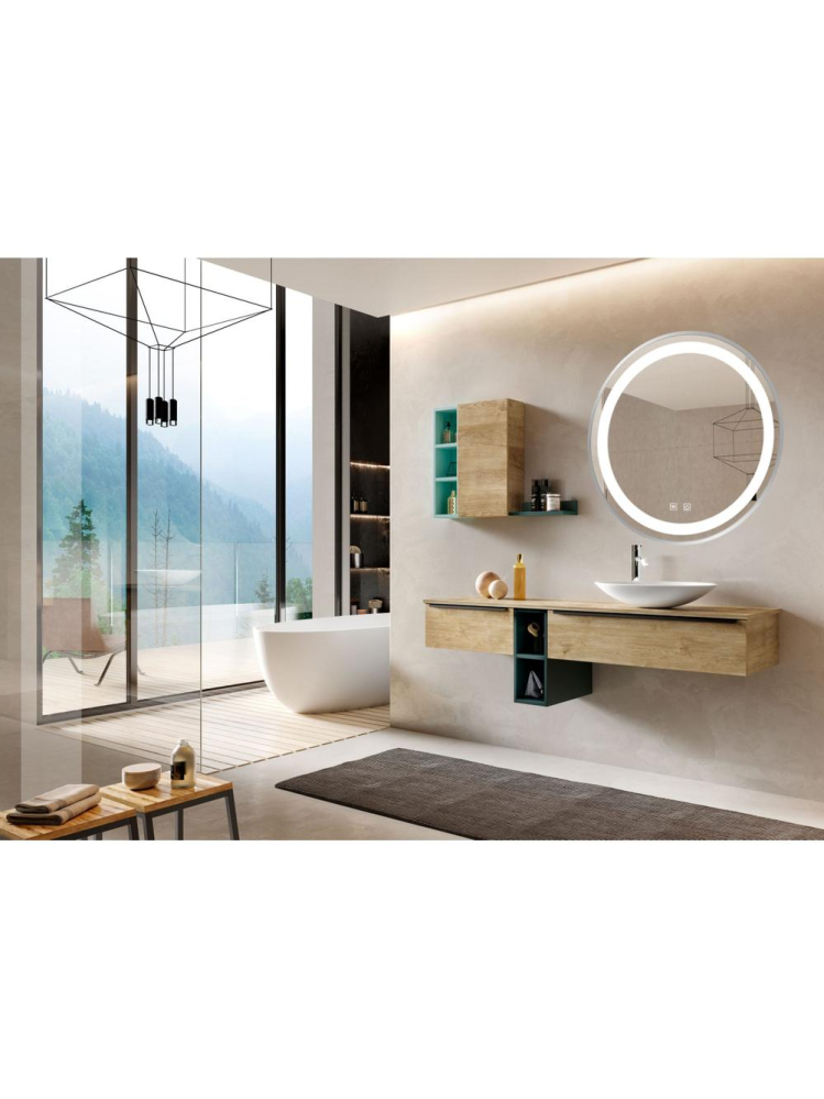 Oglindă LED 50cm MMJ crom periat [9]