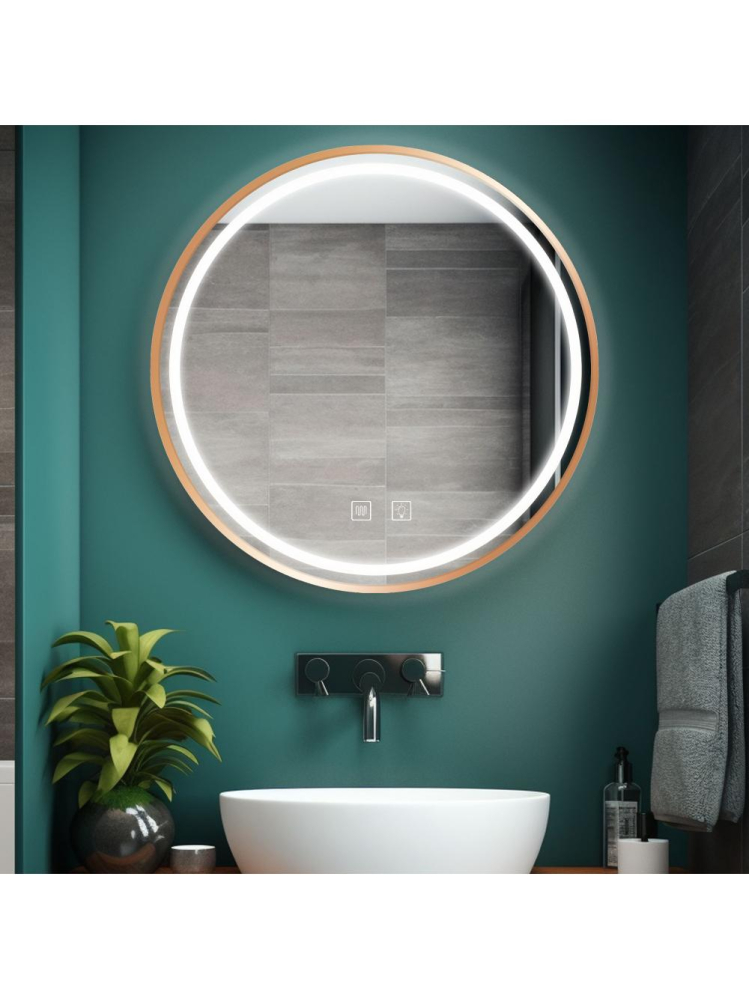 Oglindă LED 50cm MMJ cupru periat [5]