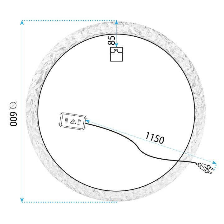 Oglindă LED 60cm 107 [9]