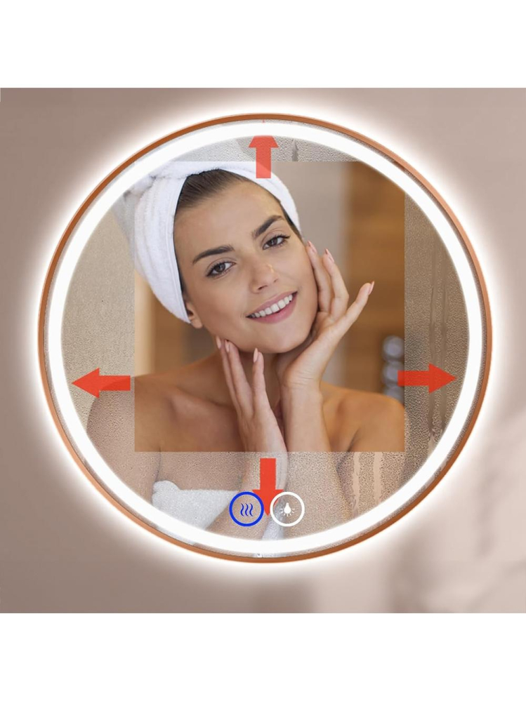 Oglindă LED 60cm MMJ cupru periat [6]